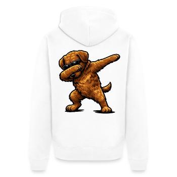 Dabbing Chesapeake Bay Retriever - Unisex Premium Bio Zip Hoodie - Weiß - Hinten - Thijin (182cm)