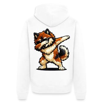Dab Eurasier dans le style comique - Veste à capuche bio Premium Unisexe - blanc - Dos - Thijin (182cm)