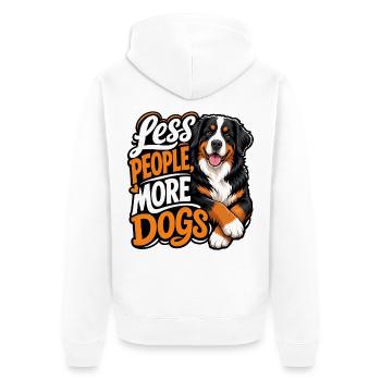 Bernese Mountain Dog - Unisex Premium Organic Zip Hoodie - white - Back - Thijin (182cm)