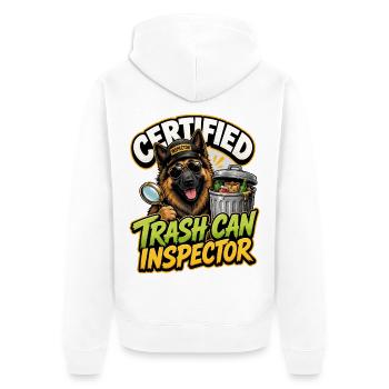 Belgian Shepherd - Unisex Premium Organic Zip Hoodie - white - Back - Thijin (182cm)