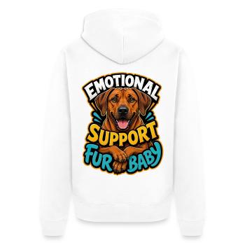 Rhodesian Dog - Unisex Premium Organic Zip Hoodie - white - Back - Thijin (182cm)