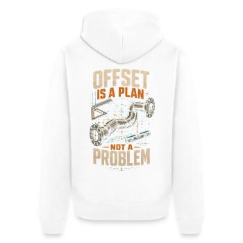Constructeur de pipeline de couche de tuyau - Veste à capuche bio Premium Unisexe - blanc - Dos - Thijin (182cm)