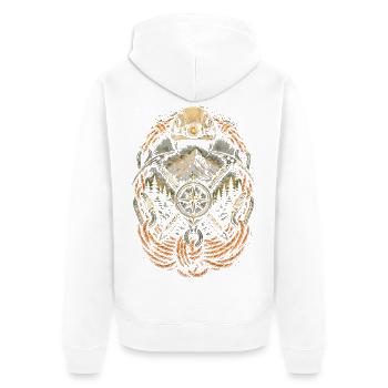Rescue team - Unisex Premium Organic Zip Hoodie - white - Back - Thijin (182cm)