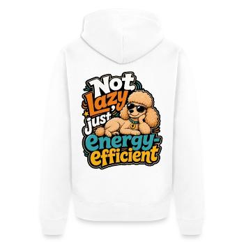 Caniche - Veste à capuche bio Premium Unisexe - blanc - Dos - Thijin (182cm)