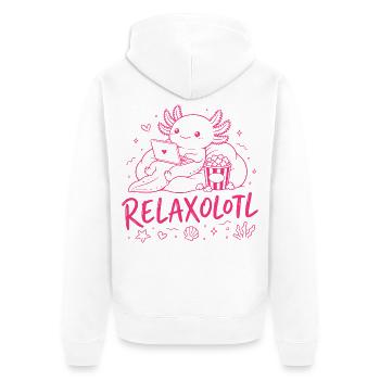 RELAXOLOTL - AXOLOTL mignon et relaxant - Veste à capuche bio Premium Unisexe - blanc - Dos - Thijin (182cm)