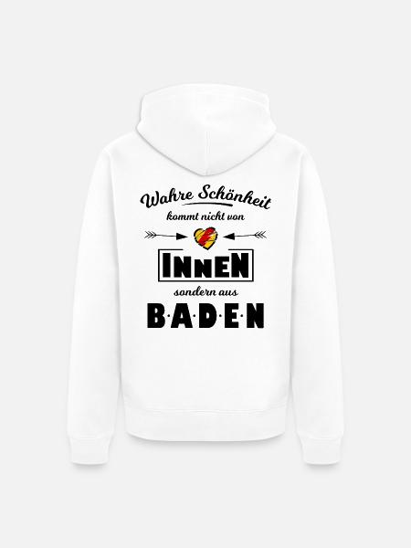 Schönheit aus dem Badnerland - Unisex Premium Bio Zip Hoodie - Weiß