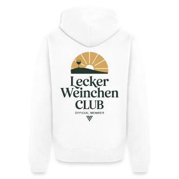 Wine Delicious Wine Club Amateurs de vin Vin rouge - Veste à capuche bio Premium Unisexe - blanc - Dos - Thijin (182cm)