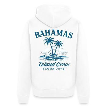 Journée de l’équipage de l’équipage des îles des Bahamas - Veste à capuche bio Premium Unisexe - blanc - Dos - Thijin (182cm)