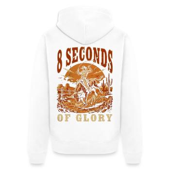 Huit secondes de Gloire Rodeo - Veste à capuche bio Premium Unisexe - blanc - Dos - Thijin (182cm)