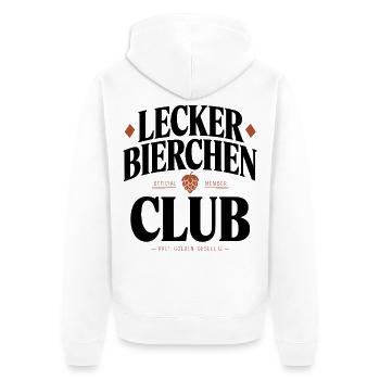 Lecker Bierchen Club Bier Spruch JGA Malle Bier - Veste à capuche bio Premium Unisexe - blanc - Dos - Thijin (182cm)