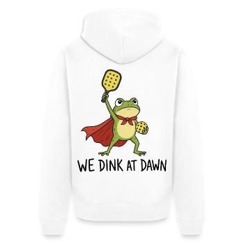 Nous Dink à l’aube - Pickleball Frog Padel Sport - Veste à capuche bio Premium Unisexe - blanc - Dos - Thijin (182cm)