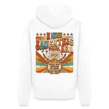 In meiner Sauerteig-Ära Starter nicht verfügbar - Unisex Premium Bio Zip Hoodie - Weiß - Hinten - Thijin (182cm)