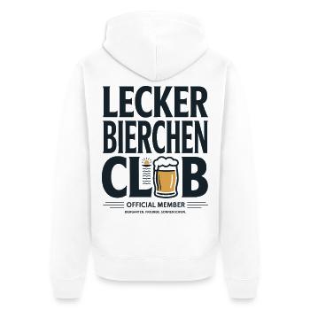 Lecker Bierchen Club Bier Spruch JGA Malle Bier - Unisex Premium Bio Zip Hoodie - Weiß - Hinten - Thijin (182cm)