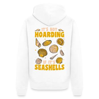 Es sind Muscheln, kein Horten - Unisex Premium Bio Zip Hoodie - Weiß - Hinten - Thijin (182cm)