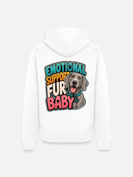Weimaraner - Unisex Premium Bio Zip Hoodie - Weiß
