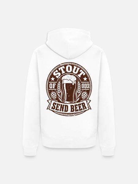 Bierfan Brauhaus Bierliebhaber Geschenk - Unisex Premium Bio Zip Hoodie - Weiß