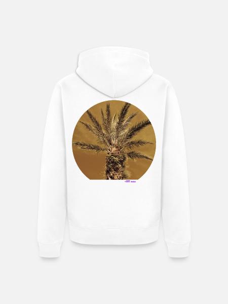 Goldene Palme - Unisex Premium Bio Zip Hoodie - Weiß