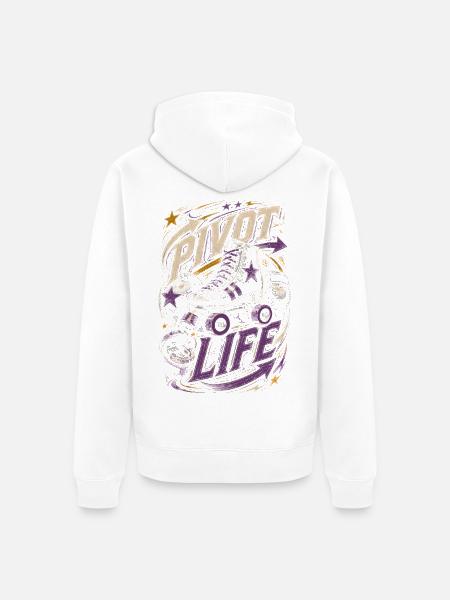 Roller Derby Pivot Life - Unisex Premium Bio Zip Hoodie - Weiß