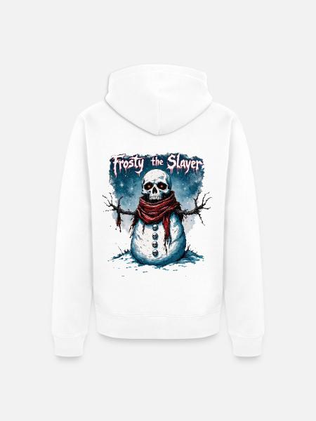 Frosty der Jägerin - Unisex Premium Bio Zip Hoodie - Weiß