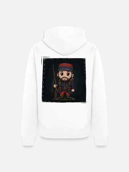 Eins - Unisex Premium Bio Zip Hoodie - Weiß