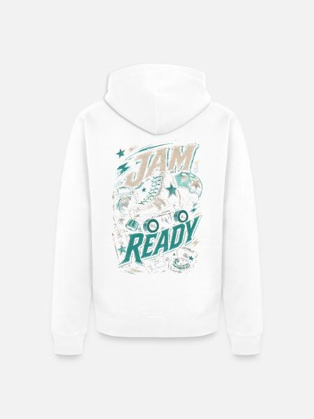 Roller Derby Jam Ready - Unisex Premium Bio Zip Hoodie - Weiß
