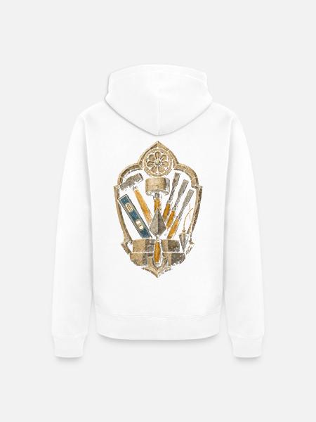Steinmetz Steinmetzhandwerk - Unisex Premium Bio Zip Hoodie - Weiß