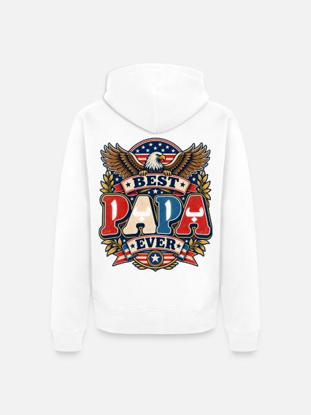 Bester Retro-Stil Arab Family Baba - Unisex Premium Bio Zip Hoodie - Weiß