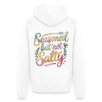 Sous Chef Seasoned But Not Salty Culinary Chef - Unisex Premium Bio Zip Hoodie - Weiß - Hinten - Thijin (182cm)