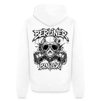 Berliner bin ick Graffiti - Unisex Premium Bio Zip Hoodie - Weiß - Hinten - Thijin (182cm)