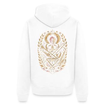 Spielmannszug Blaskapelle - Unisex Premium Bio Zip Hoodie - Weiß - Hinten - Thijin (182cm)