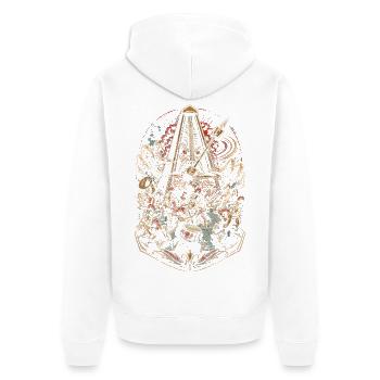 Spielmannszug Blaskapelle Metronome - Unisex Premium Bio Zip Hoodie - Weiß - Hinten - Thijin (182cm)
