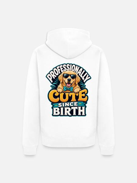 Golden Retriever - Unisex Premium Bio Zip Hoodie - Weiß