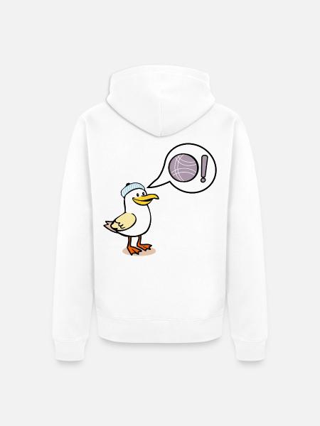 Möwenball Pétanque - Unisex Premium Bio Zip Hoodie - Weiß