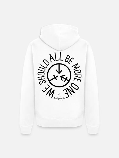 we-should-be-more-one_025c_2026 - Unisex Premium Bio Zip Hoodie - Weiß