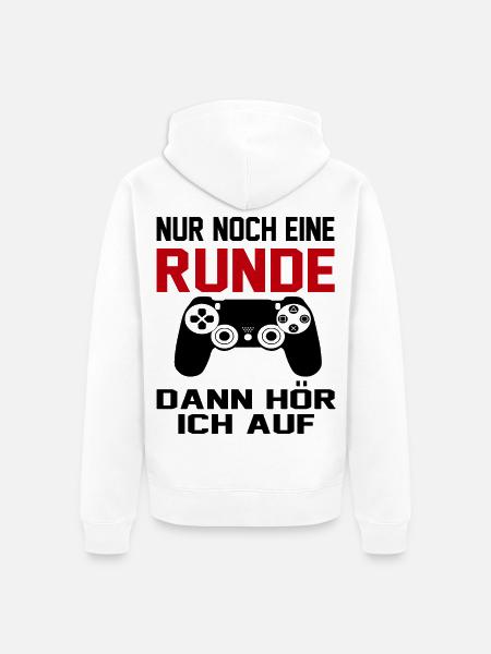 Computerspiele Gamer Konsole Joystick PC Spielen - Unisex Premium Bio Zip Hoodie - Weiß