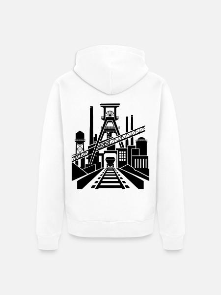 Bergbau - Unisex Premium Bio Zip Hoodie - Weiß