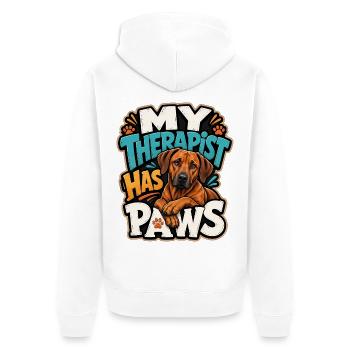 Rhodesian Dog - Unisex Premium Bio Zip Hoodie - Weiß - Hinten - Thijin (182cm)