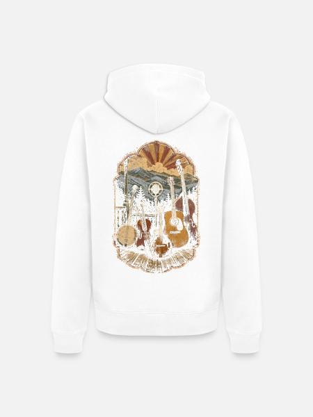 Bluegrass Musik - Unisex Premium Bio Zip Hoodie - Weiß