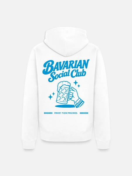 Bavarian Social Club - Unisex Premium Bio Zip Hoodie - Weiß