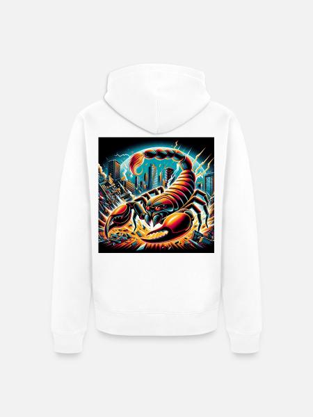 Scorpion Apocalypse - Unisex Premium Bio Zip Hoodie - Weiß