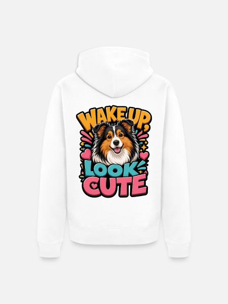 Shetland Shepherd - Unisex Premium Bio Zip Hoodie - Weiß