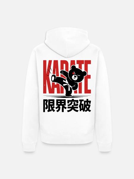 Karate Kick - Unisex Premium Bio Zip Hoodie - Weiß
