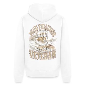 Schlosser Schlüsseldienst Plug Follower Veteran - Unisex Premium Bio Zip Hoodie - Weiß - Hinten - Thijin (182cm)