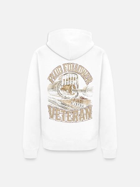 Schlosser Schlüsseldienst Plug Follower Veteran - Unisex Premium Bio Zip Hoodie - Weiß