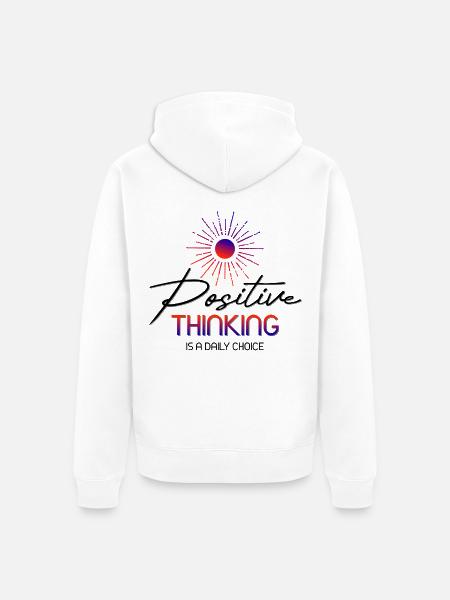 Positive_Thinking - Unisex Premium Bio Zip Hoodie - Weiß