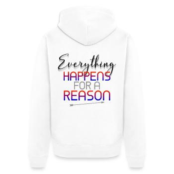 reason - Unisex Premium Bio Zip Hoodie - Weiß - Hinten - Thijin (182cm)