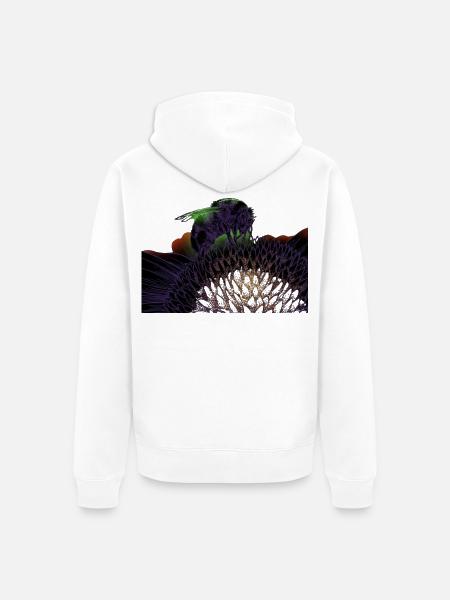 Neon Bumblebee - Unisex Premium Bio Zip Hoodie - Weiß