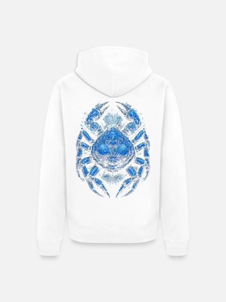 Alaska Königskrabben - Unisex Premium Bio Zip Hoodie - Weiß