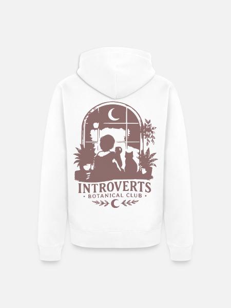 Introverts Botanischer Club - Unisex Premium Bio Zip Hoodie - Weiß