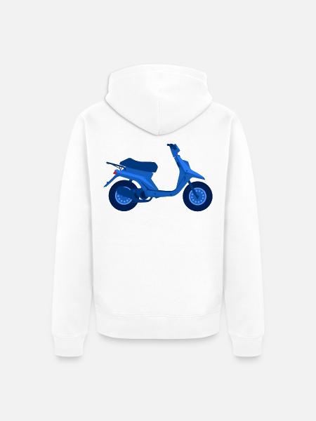 Booster 90' - Unisex Premium Bio Zip Hoodie - Weiß
